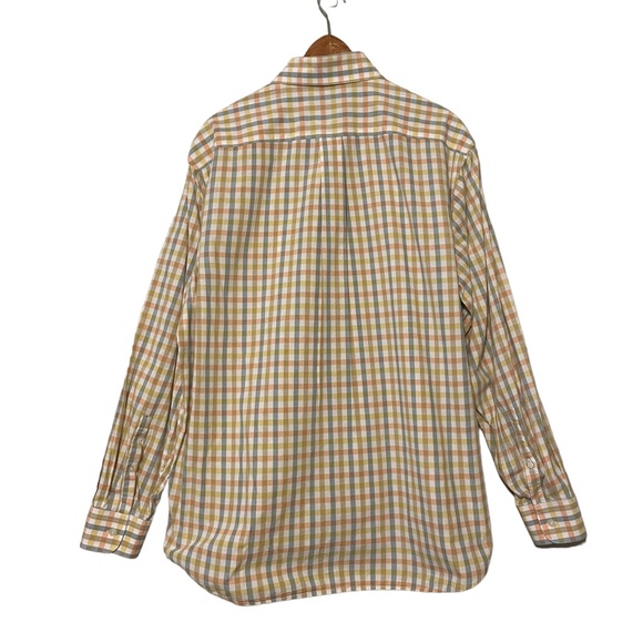 Alan‎ Flusser 100% Cotton Plaid Long Sleeve Button Down Shirt Size XL - Picture 2 of 5